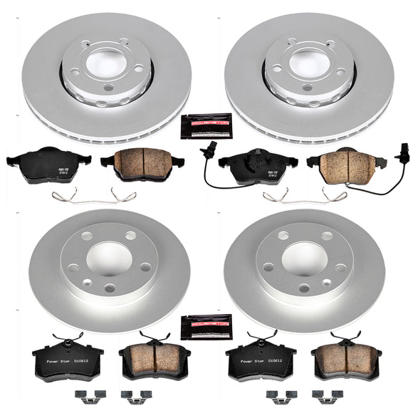 PowerStop Genuine Geomet Coated Rotor and Carbon-Fiber Ceramic Brake Pad Kit