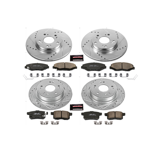 PowerStop Z23 Daily Driver Carbon-Fiber Ceramic Brake Pad and Drilled & Slotted