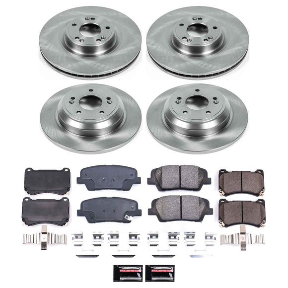 PowerStop OE Stock Replacement Low-Dust Ceramic Brake Pad and Rotor Kit