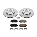 PowerStop OE Stock Replacement Low-Dust Ceramic Brake Pad and Rotor Kit