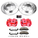 PowerStop Z36 Truck and SUV Ceramic Brake Pad, Drilled & Slotted Rotor, and Cali