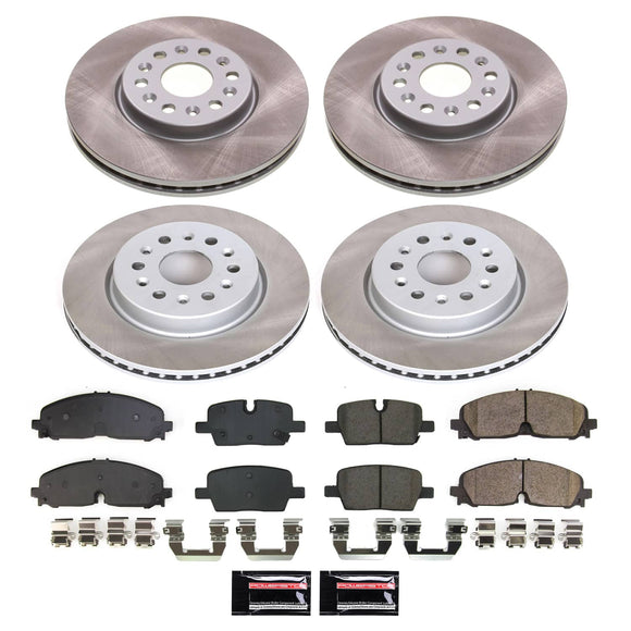 PowerStop Semi-Coated Rotor and Low-Dust Ceramic Brake Pad Kit