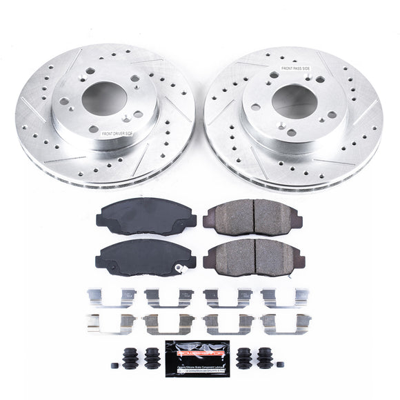 PowerStop Z23 Daily Driver Carbon-Fiber Ceramic Brake Pad and Drilled & Slotted