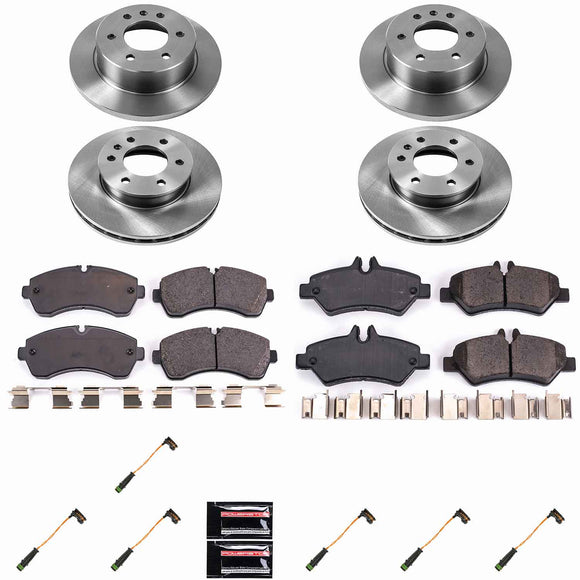 PowerStop OE Stock Replacement Low-Dust Ceramic Brake Pad and Rotor Kit