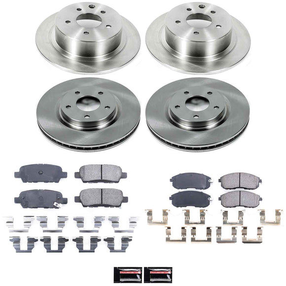 PowerStop OE Stock Replacement Low-Dust Ceramic Brake Pad and Rotor Kit