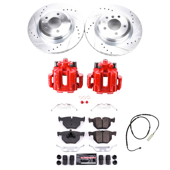 PowerStop Z23 Daily Driver Carbon-Fiber Ceramic Pads Drilled & Slotted Rotor & C