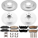 PowerStop Genuine Geomet Coated Rotor and Low-Dust Ceramic Brake Pad Kit