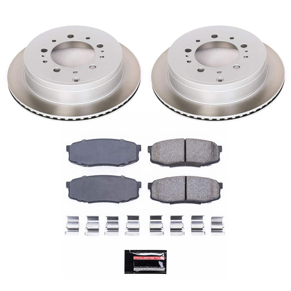 PowerStop Semi-Coated Rotor and Low-Dust Ceramic Brake Pad Kit