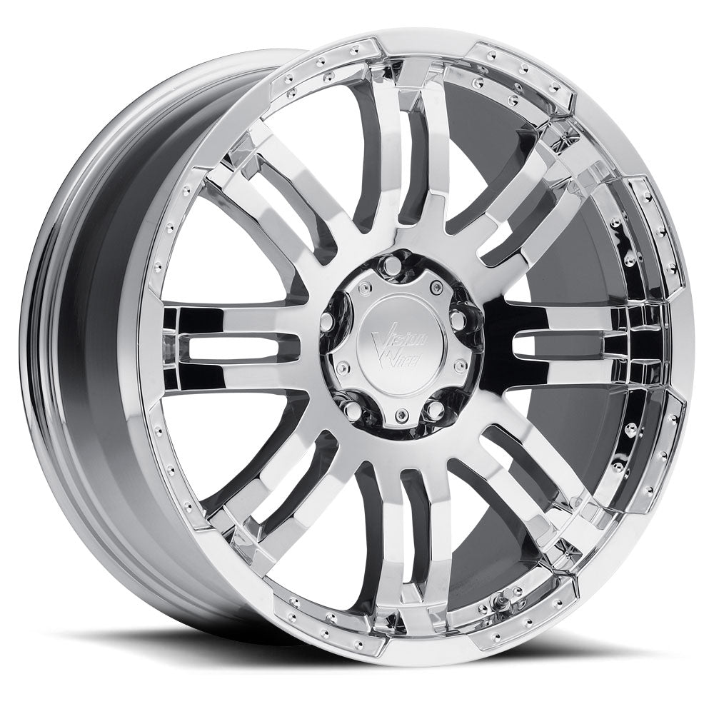 22x9.5 Vision 375 Warrior Chrome 5x114.3 5x4.5 ET18 Wheel Rim