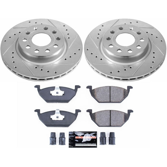 PowerStop Z23 Daily Driver Carbon-Fiber Ceramic Brake Pad and Drilled & Slotted