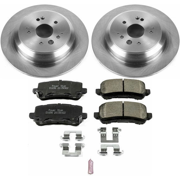 PowerStop OE Stock Replacement Low-Dust Ceramic Brake Pad and Rotor Kit