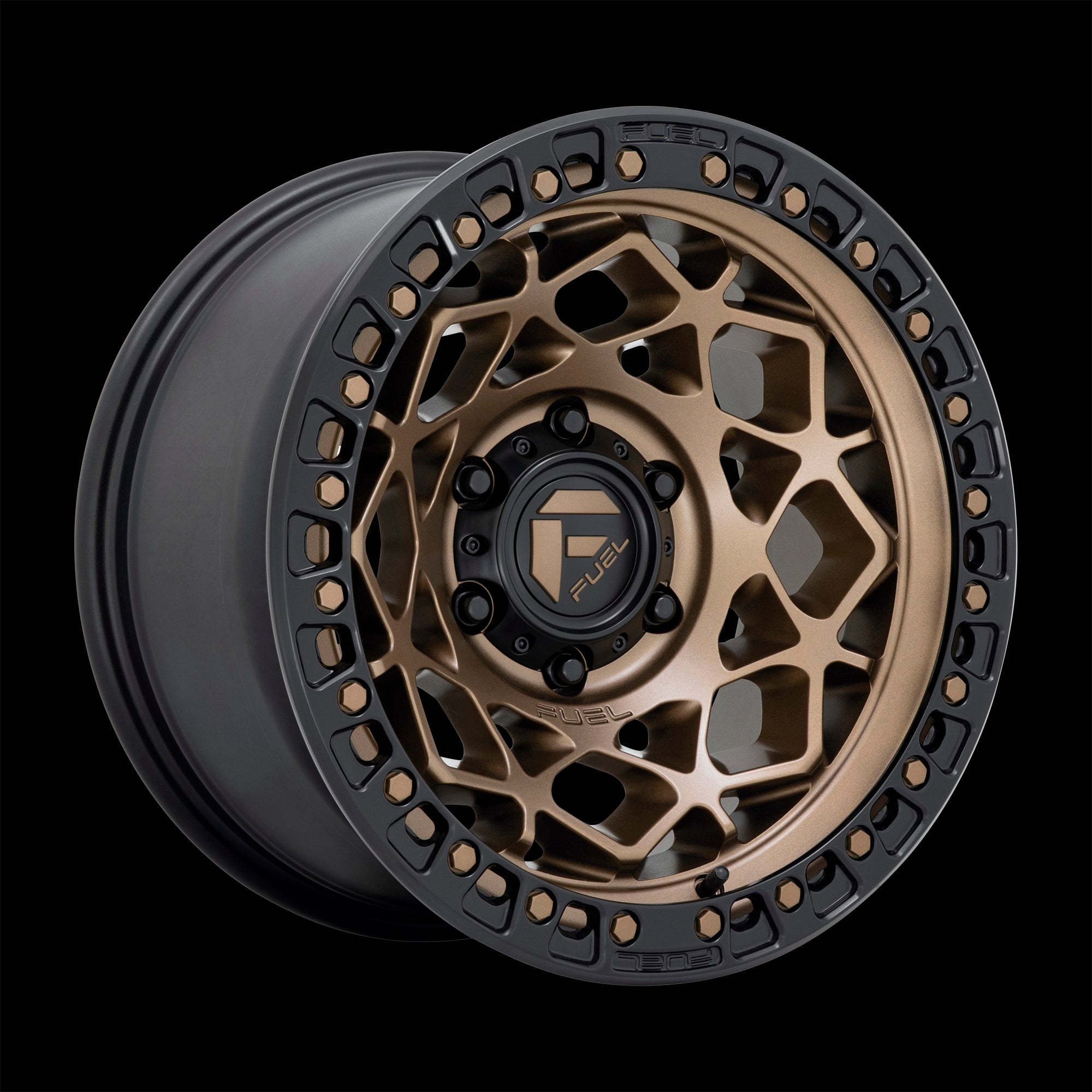 17X9 Fuel D785 Unit Bronze With Matte Black Ring 6X139.7 ET1 wheel/rim - 0