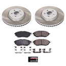 PowerStop Semi-Coated Rotor and Low-Dust Ceramic Brake Pad Kit