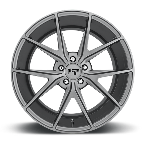 18x8 Niche Misano Matte Gunmetal Wheel/Rim 5x114.3 5-114.3 18-8
