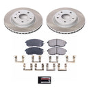 PowerStop Semi-Coated Rotor and Low-Dust Ceramic Brake Pad Kit