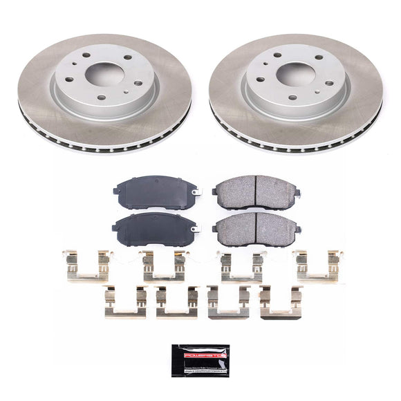 PowerStop Semi-Coated Rotor and Low-Dust Ceramic Brake Pad Kit