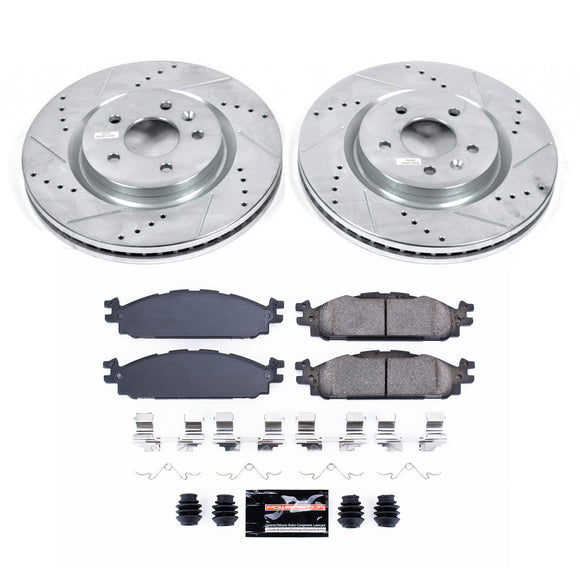PowerStop Z23 Daily Driver Carbon-Fiber Ceramic Brake Pad and Drilled & Slotted