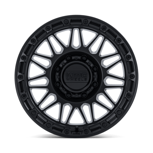 18x9 KMC KM555 Attack Matte Black 8x170 ET0 CB125.1 Wheel Rim