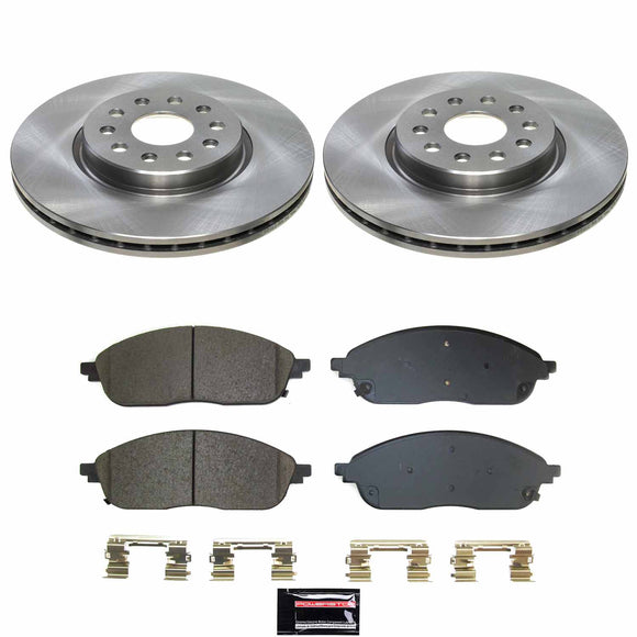 OE Stock Replacement Low-Dust Ceramic Brake Pad and Rotor Kit