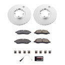 PowerStop Genuine Geomet Coated Rotor and Low-Dust Ceramic Brake Pad Kit