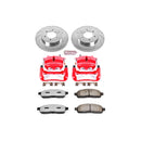 PowerStop Z36 Truck and SUV Ceramic Brake Pad, Drilled & Slotted Rotor, and Cali
