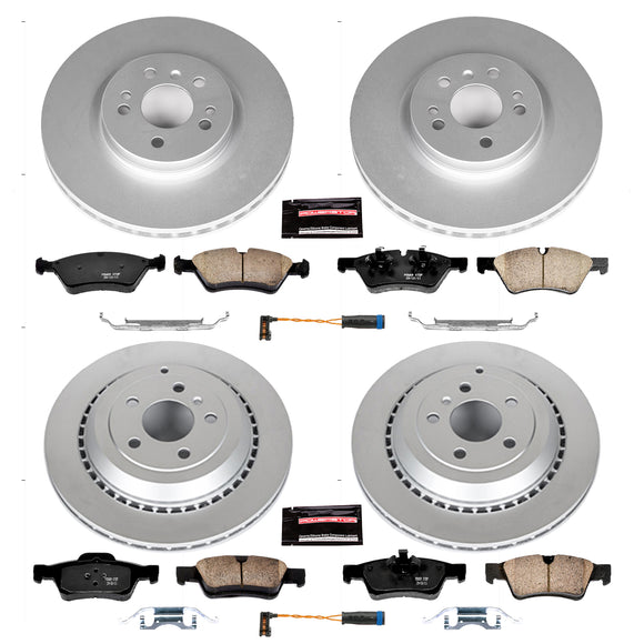 PowerStop Genuine Geomet Coated Rotor and Carbon-Fiber Ceramic Brake Pad Kit