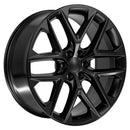 24" Replica CV62 fits Chevrolet Silverado 24 in. x 10 in. Gloss Black