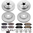 PowerStop Genuine Geomet Coated Rotor and Low-Dust Ceramic Brake Pad Kit