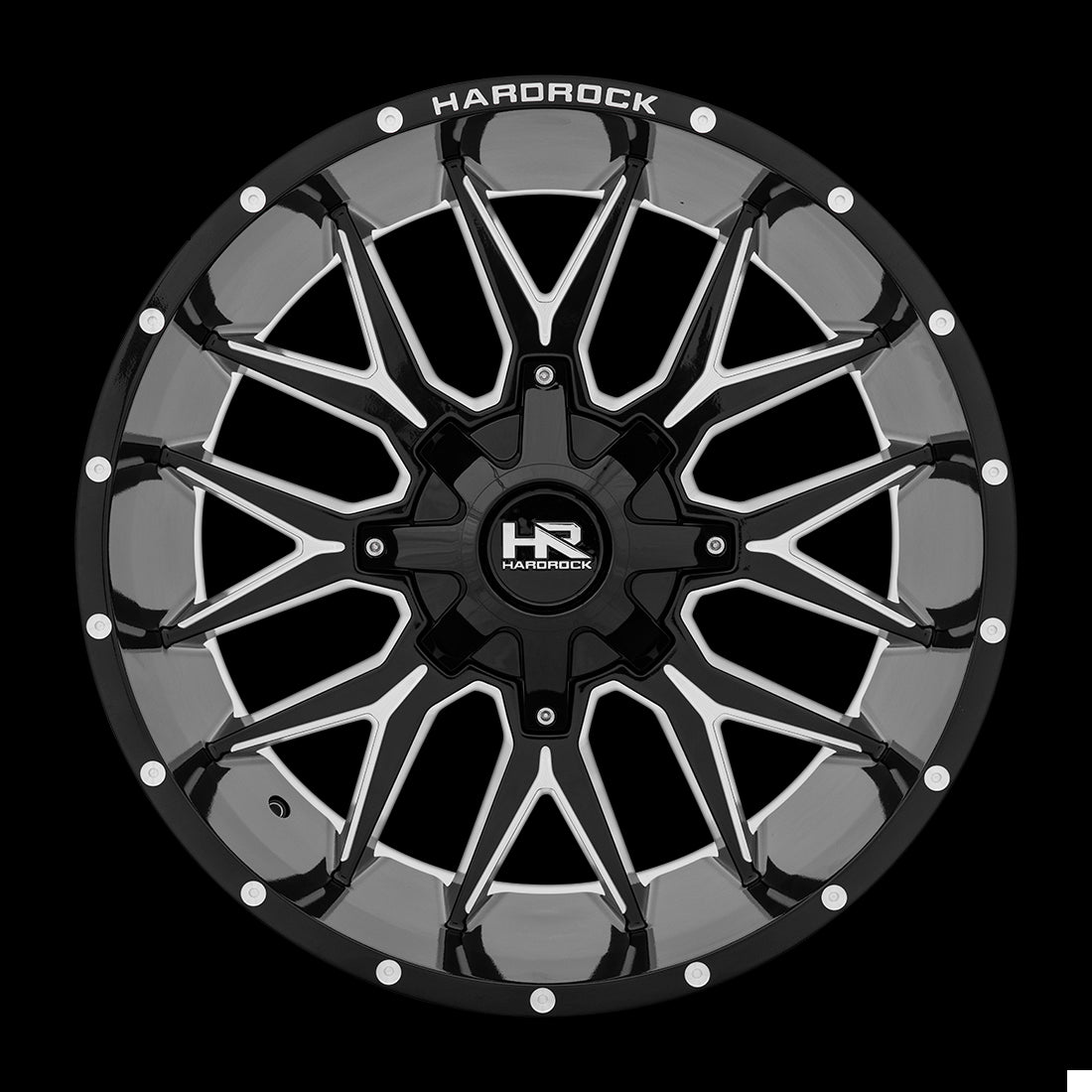 22x10 Hardrock Affliction Gloss Black Milled 8x170 ET-19 wheel/rim