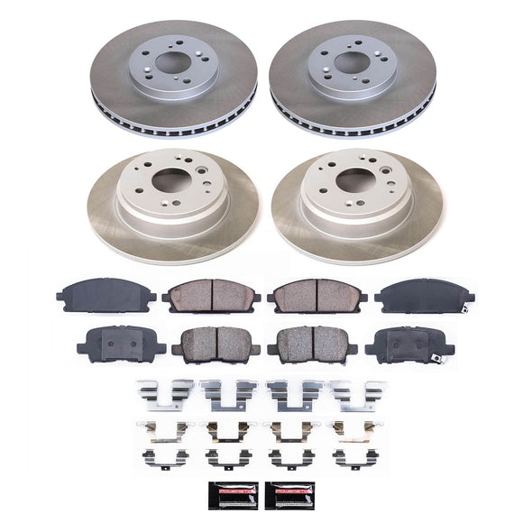 PowerStop Semi-Coated Rotor and Low-Dust Ceramic Brake Pad Kit