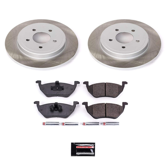 PowerStop Semi-Coated Rotor and Low-Dust Ceramic Brake Pad Kit