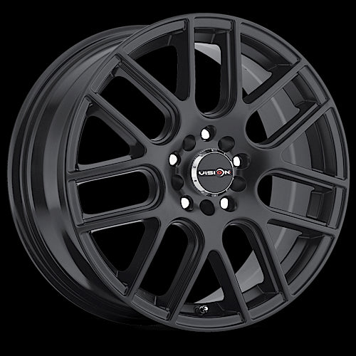 17x7.5 Vision 426H Cross Black 5x108 5x114.3 5x4.25 5x4.5 ET38 Wheel Rim