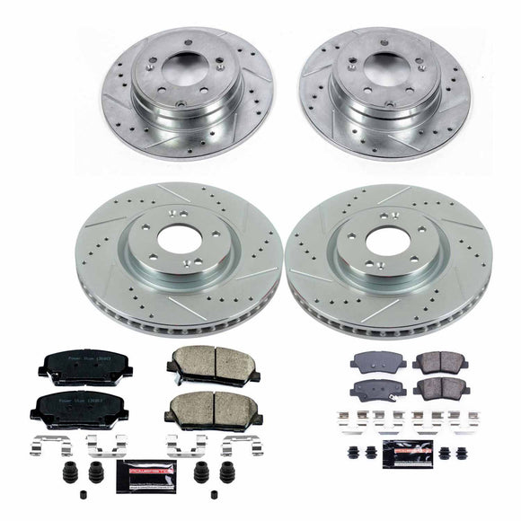 PowerStop Z23 Daily Driver Carbon-Fiber Ceramic Brake Pad and Drilled & Slotted