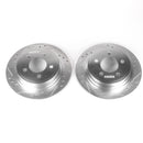PowerStop Evolution Drilled Slotted Rotors Pair Rear For Chrysler Pacifica