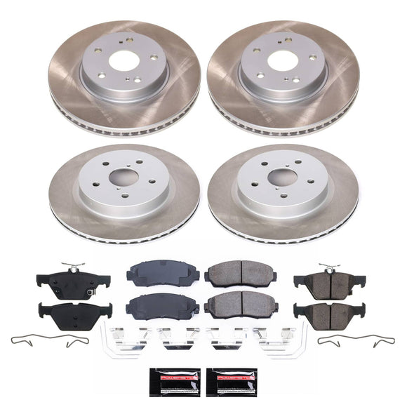 PowerStop Semi-Coated Rotor and Low-Dust Ceramic Brake Pad Kit