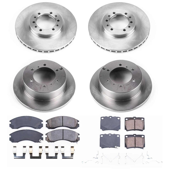PowerStop OE Stock Replacement Low-Dust Ceramic Brake Pad and Rotor Kit