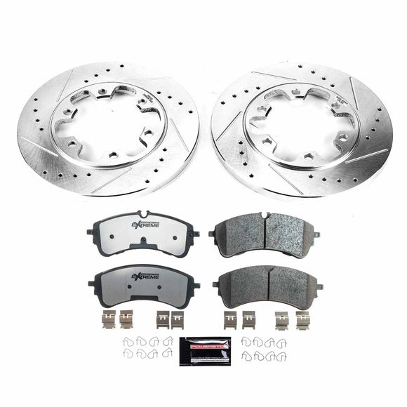 PowerStop Z36 Carbon-Fiber Ceramic Brake Pad with Drilled and Slotted Rotor Kit