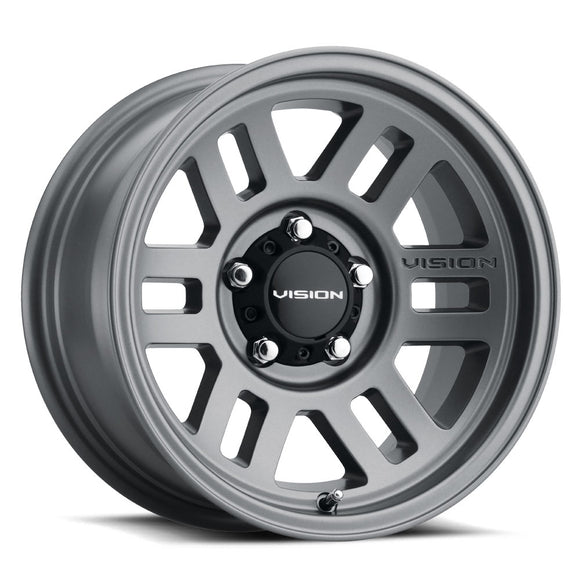 17x9 Vision 355 Manx 2 Overland Satin Grey 5x127 5x5 ET20 Wheel Rim