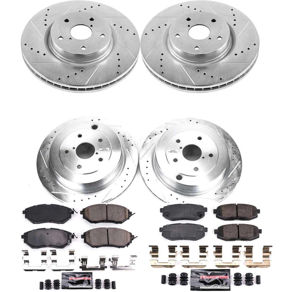 PowerStop Z23 Daily Driver Carbon-Fiber Ceramic Brake Pad and Drilled & Slotted