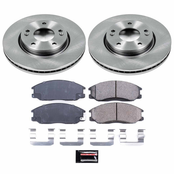 PowerStop OE Stock Replacement Low-Dust Ceramic Brake Pad and Rotor Kit