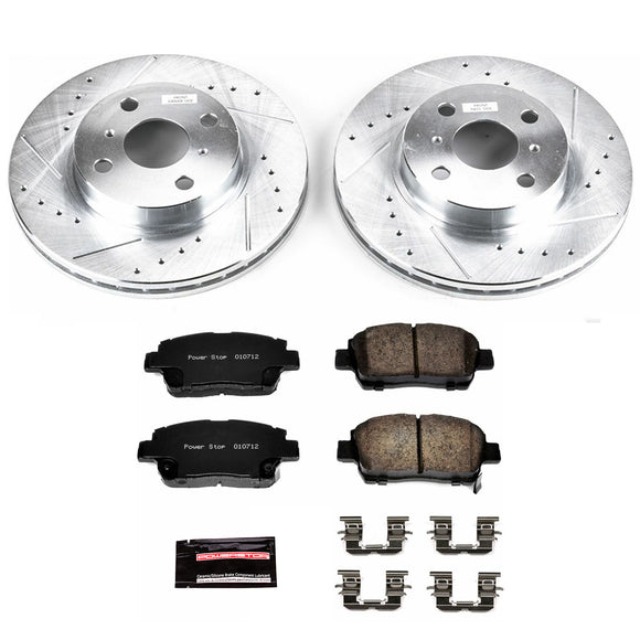 PowerStop Z23 Daily Driver Carbon-Fiber Ceramic Brake Pad and Drilled & Slotted