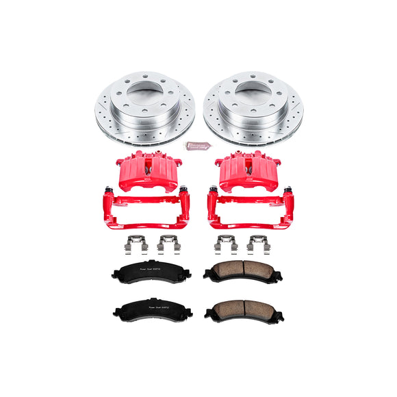 PowerStop Z23 Daily Driver Carbon-Fiber Ceramic Pads Drilled & Slotted Rotor & C