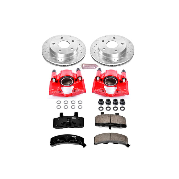 PowerStop Z23 Daily Driver Carbon-Fiber Ceramic Pads Drilled & Slotted Rotor & C