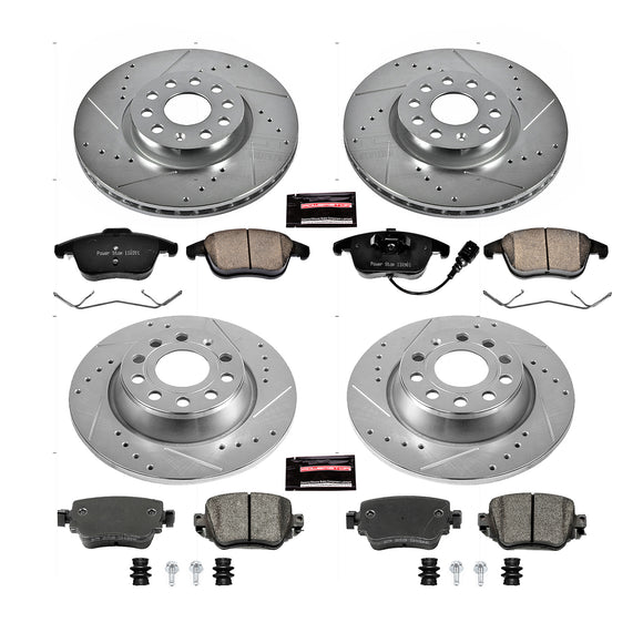 PowerStop Z23 Daily Driver Carbon-Fiber Ceramic Brake Pad and Drilled & Slotted