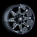 18x9 Mayhem Rampage Black-Milled Wheel/Rim 8x180 8090-8978M18