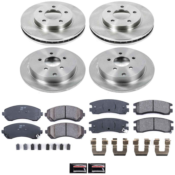 PowerStop OE Stock Replacement Low-Dust Ceramic Brake Pad and Rotor Kit