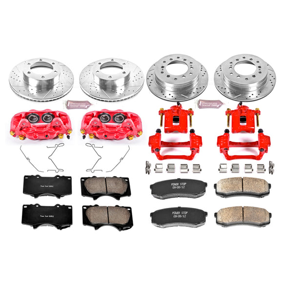 PowerStop Z23 Daily Driver Carbon-Fiber Ceramic Pads Drilled & Slotted Rotor & C