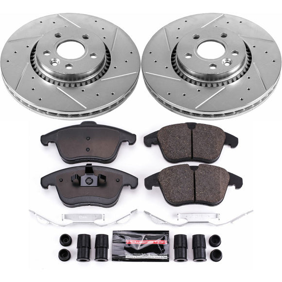 PowerStop Z23 Daily Driver Carbon-Fiber Ceramic Brake Pad and Drilled & Slotted