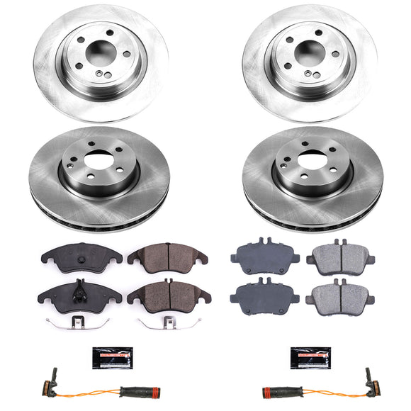 PowerStop OE Stock Replacement Low-Dust Ceramic Brake Pad and Rotor Kit