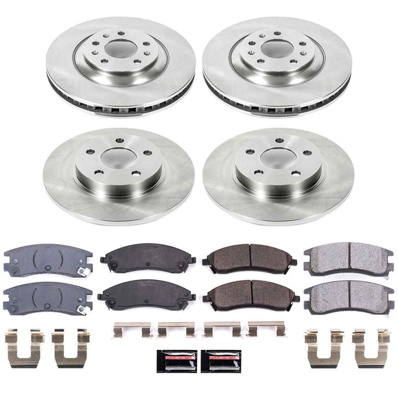 PowerStop OE Stock Replacement Low-Dust Ceramic Brake Pad and Rotor Kit